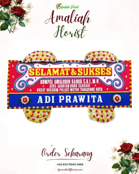 Papan Bunga Ucapan Selamat Oba