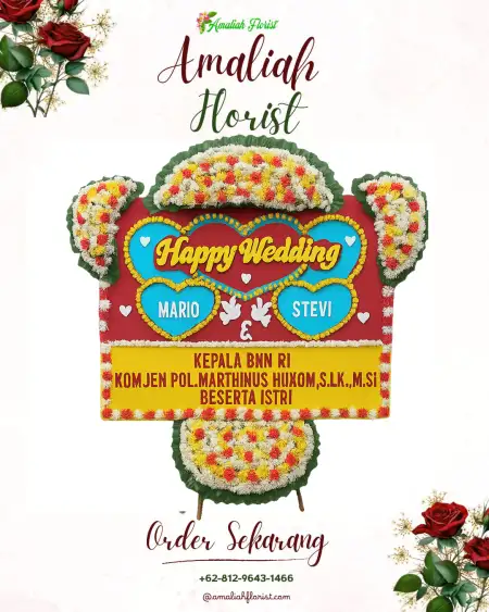 Papan Bunga Pernikahan Oba